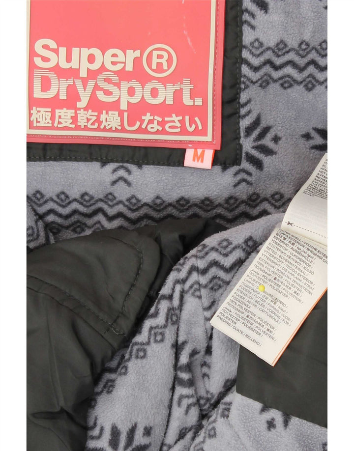 Superdry Chaqueta Acolchada Con Capucha Para Mujer UK 44 Poliéster Gris Medio