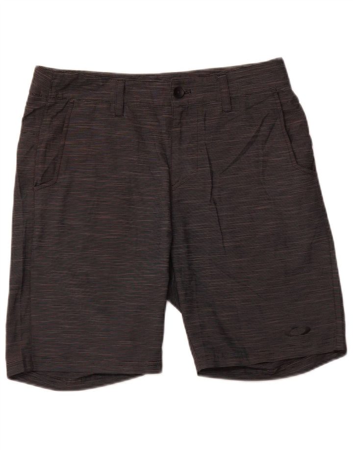 Oakley Pantalones cortos chinos de corte regular para hombre W30 deportivo gris medio a rayas