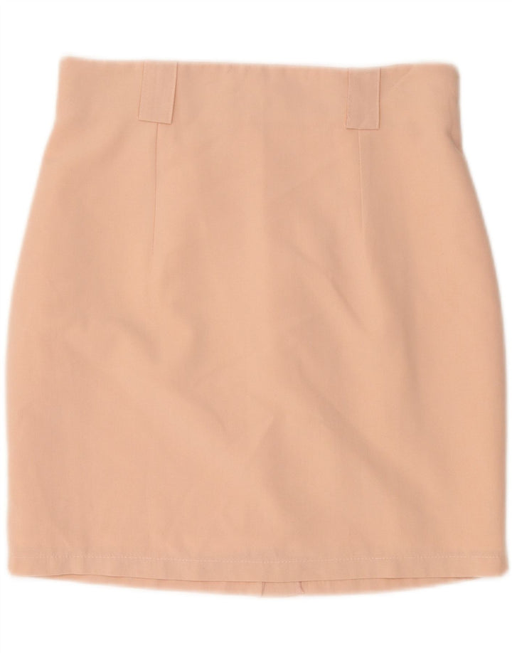 Falda lápiz vintage para mujer IT 40 Pequeña W27 Poliéster beige