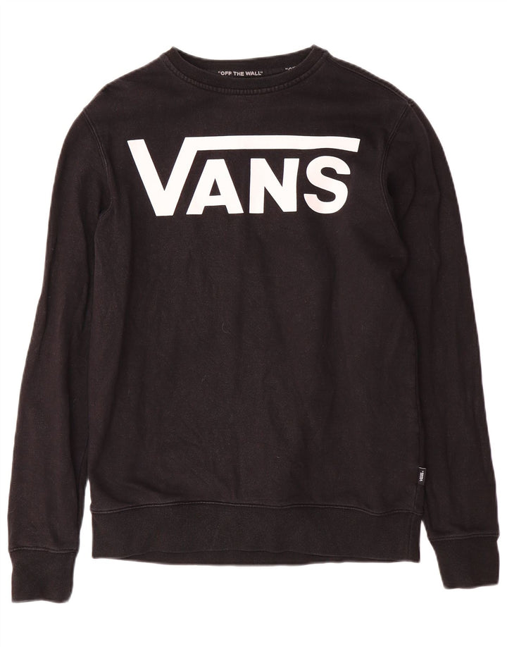 Vans Hombre Sudadera Gráfica Jumper XS Algodón Negro