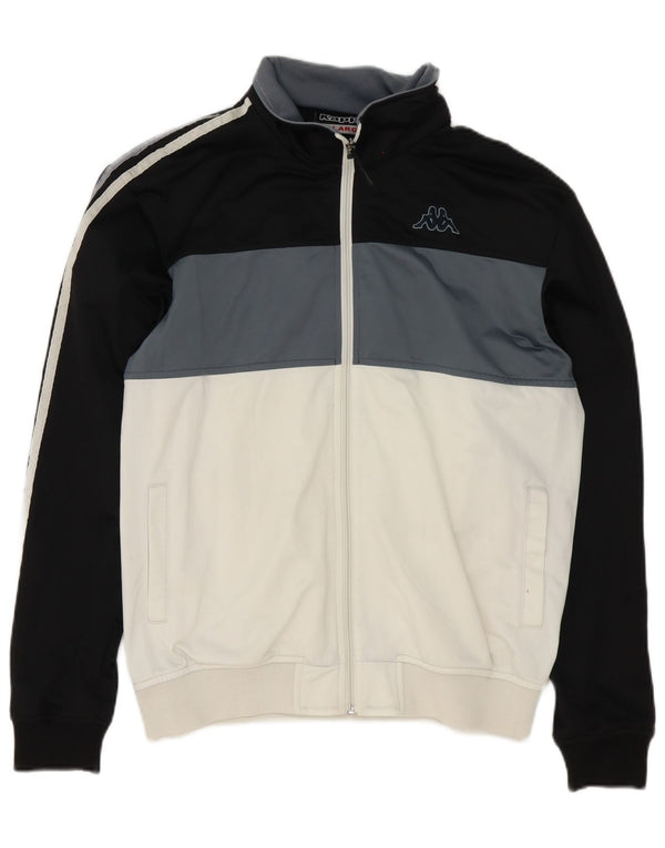 Kappa Hombre Chándal Top Chaqueta XL Blanco Colorblock Poliéster