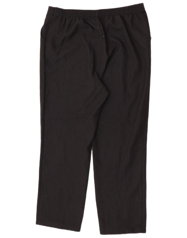 Marks & Spencer Pantalones informales cónicos para mujer UK 40 Large W34 L29 Negro