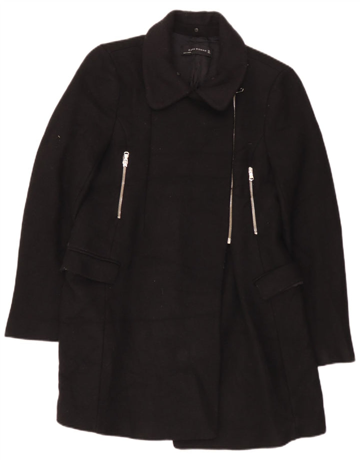 Zara Mujer Abrigo Reino Unido 44 Grande Negro