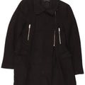 Zara Mujer Abrigo Reino Unido 44 Grande Negro
