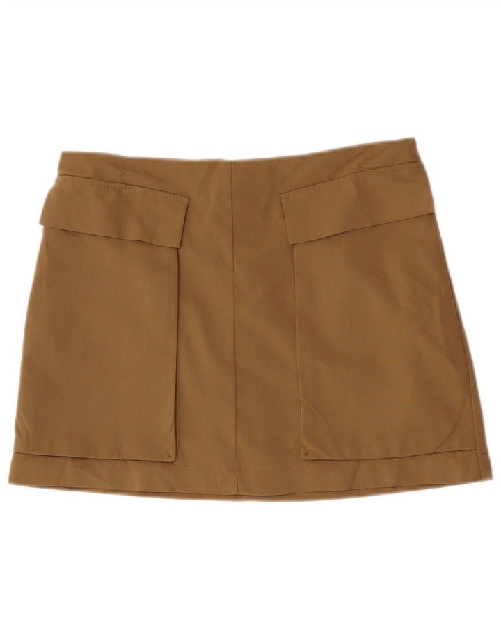 Topshop Minifalda para mujer UK 14 Large W32 Caqui Poliéster