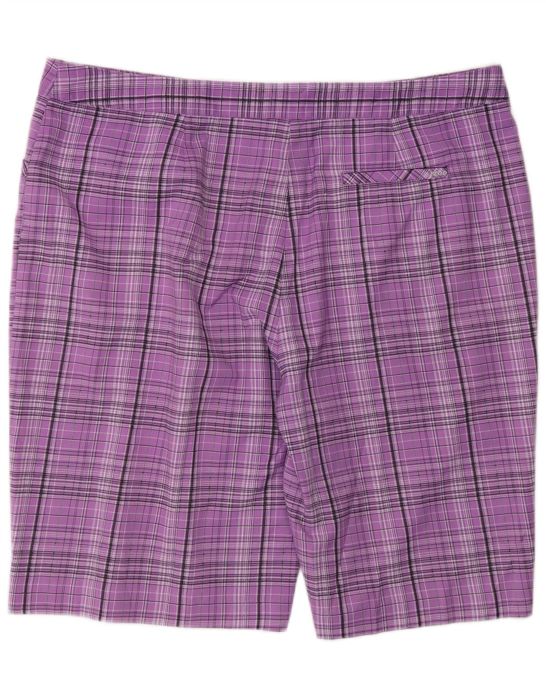 Izod Bermudas para mujer US 16 2XL W34 Púrpura Check Poliéster