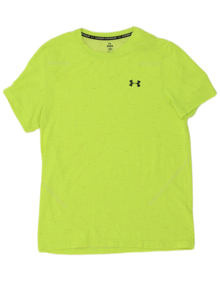 Under Armour Camiseta ajustada para hombre, talla grande, moteada en amarillo