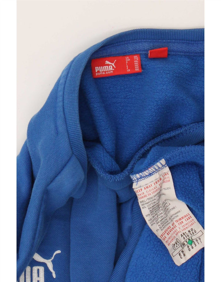 Puma Sudadera para hombre Jumper 2XL Azul Colorblock Algodón