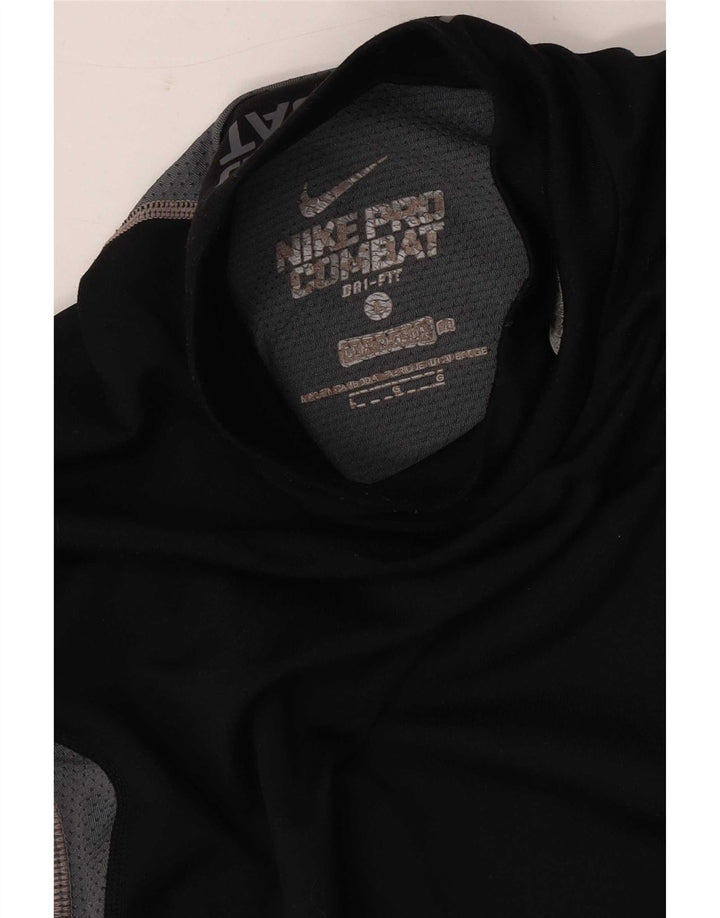 Nike Camiseta de compresión de manga larga para hombre, talla grande, color negro