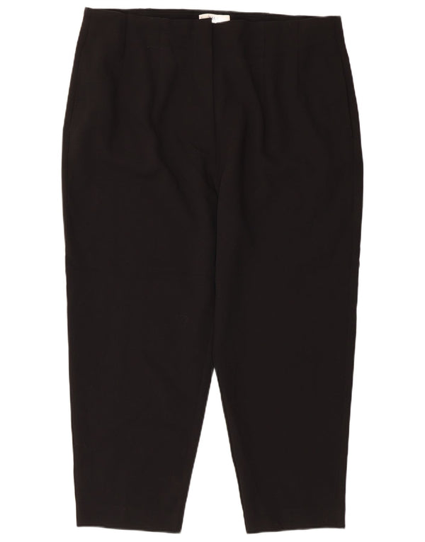 Marks & Spencer Pantalones Cortos Cónicos para Mujer UK 18 XL W36 L24 Negro