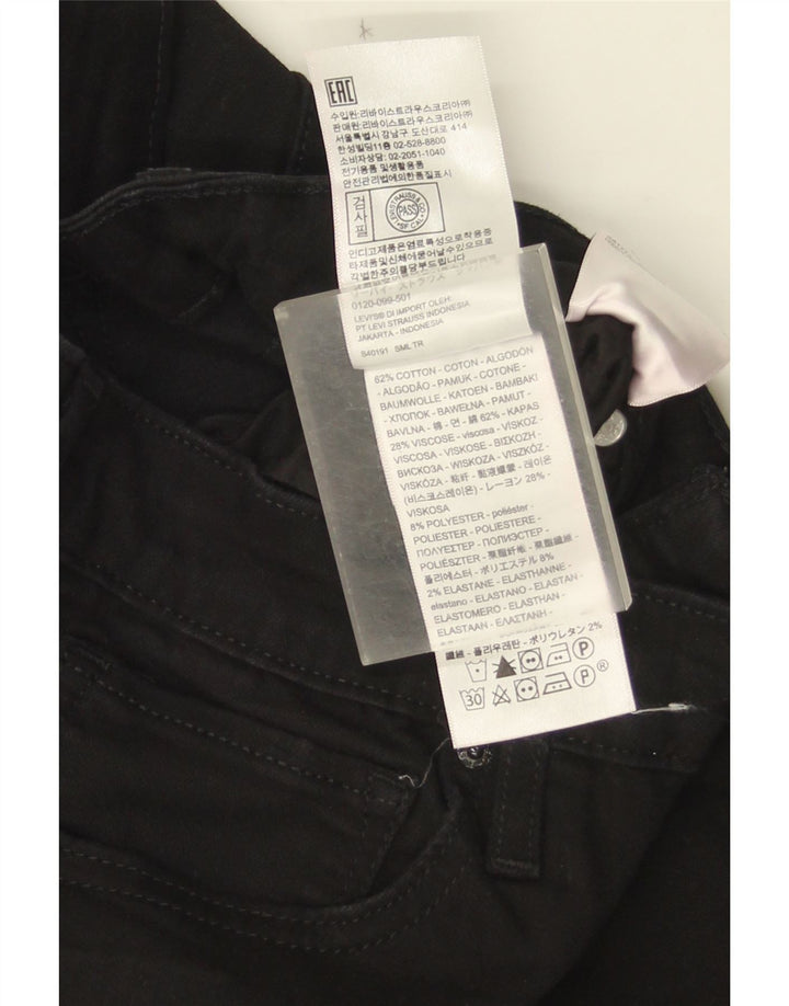 Vaqueros Levi's 710 Slim para mujer W30 L34 Algodón negro