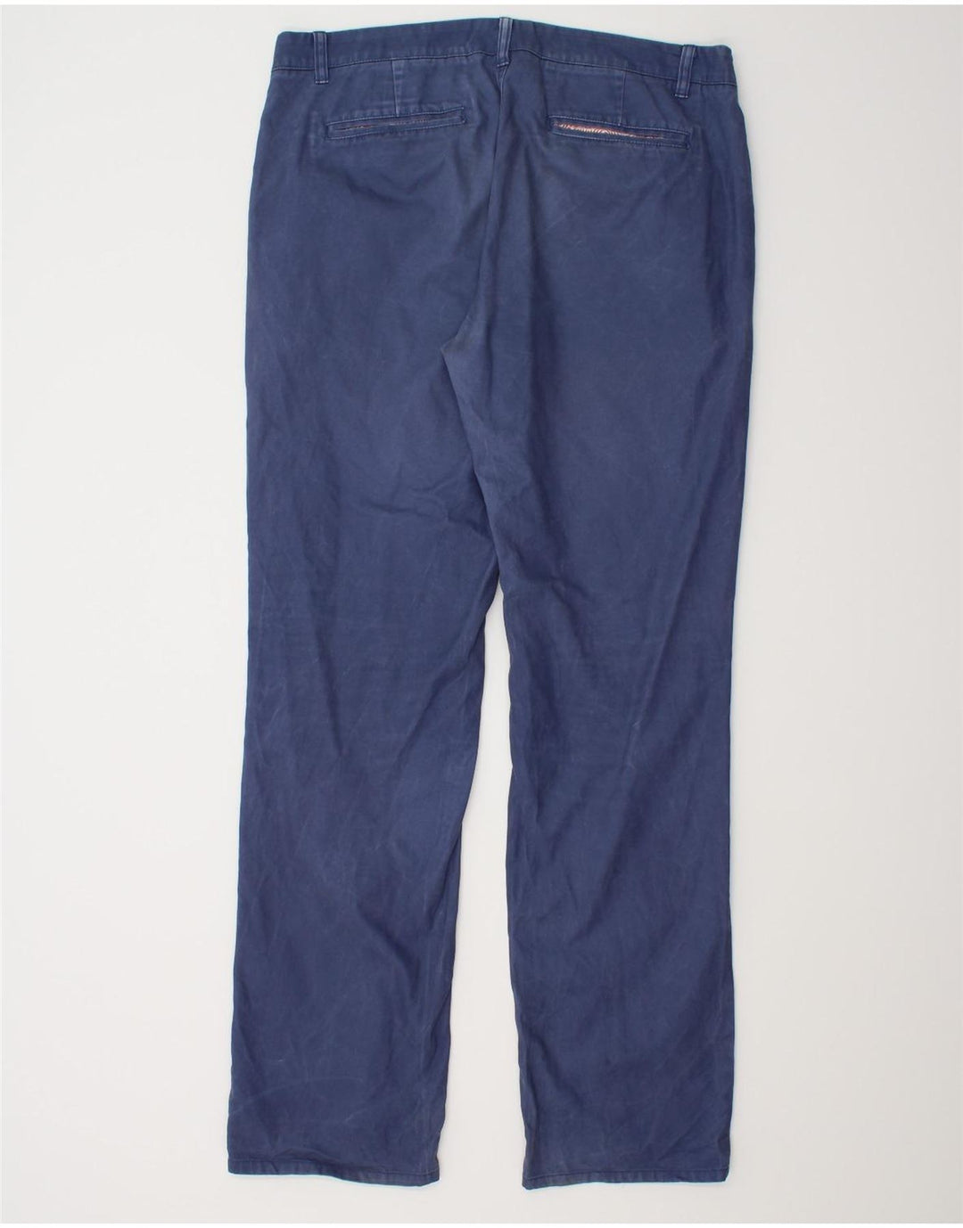 BONOBOS Pantalón chino recto para hombre W35 L34 Algodón azul