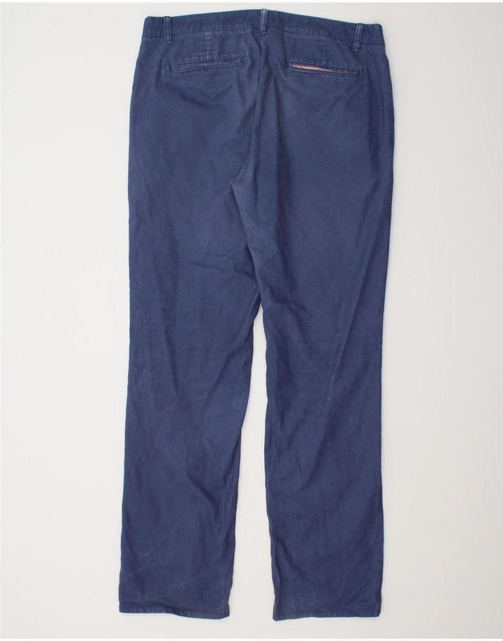 BONOBOS Pantalón chino recto para hombre W35 L34 Algodón azul