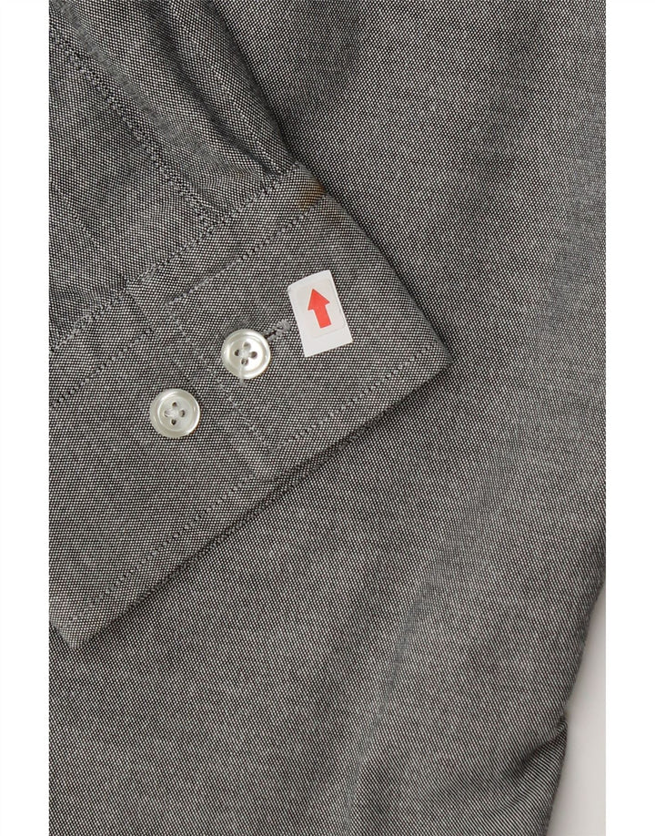 Penguin - Camisa ajustada para hombre, algodón gris grande
