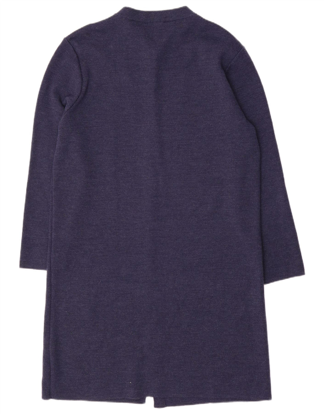 Marks & Spencer Suéter tipo cárdigan largo para mujer UK 46 Large Lana azul marino