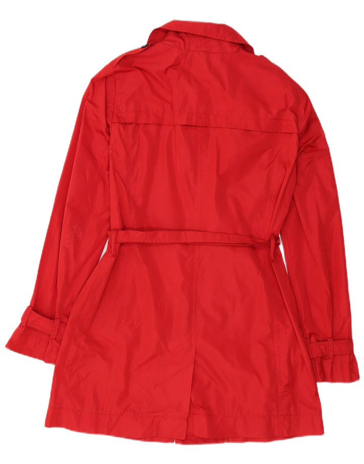 MARELLA Gabardina para mujer UK 10 Small Red Poliéster