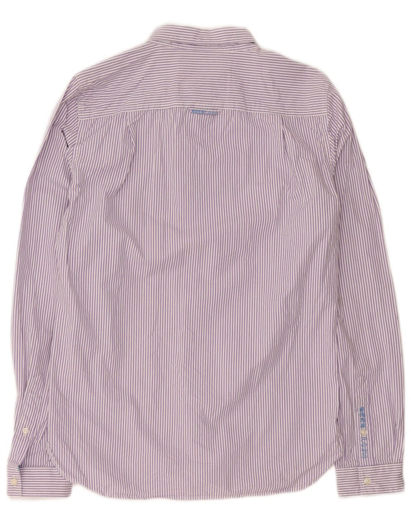 Camisa Superdry Hombre De Algodón Con Rayas Pintadas En Morado Medio