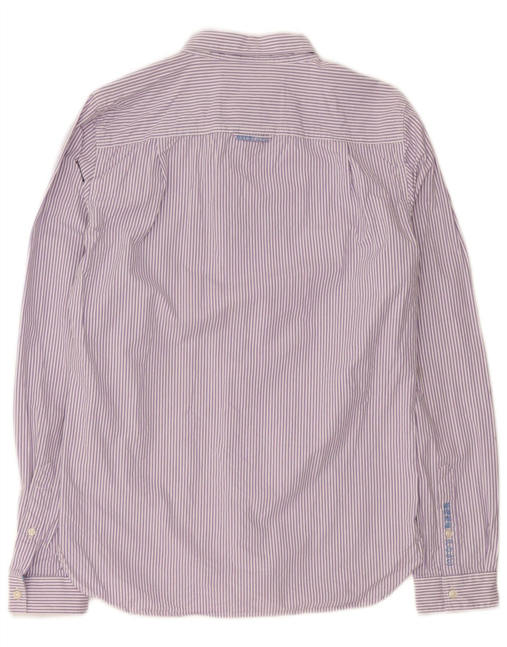 Camisa Superdry Hombre De Algodón Con Rayas Pintadas En Morado Medio