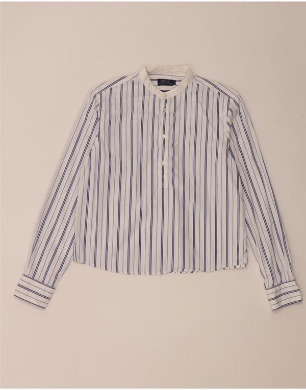 Polo Ralph Lauren - Camiseta para mujer (talla pequeña, algodón a rayas blancas)