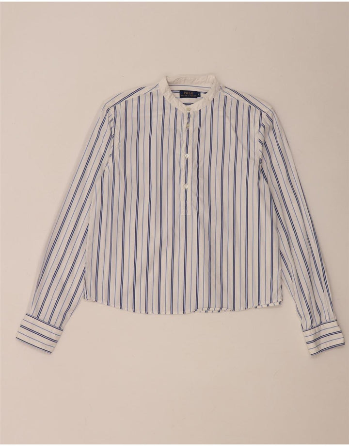 Polo Ralph Lauren - Camiseta para mujer (talla pequeña, algodón a rayas blancas)