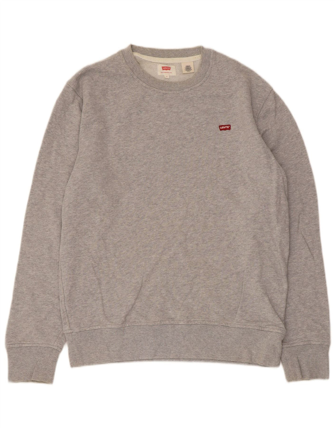 Levi's Hombre Sudadera tipo jersey de algodón moteado gris pequeño