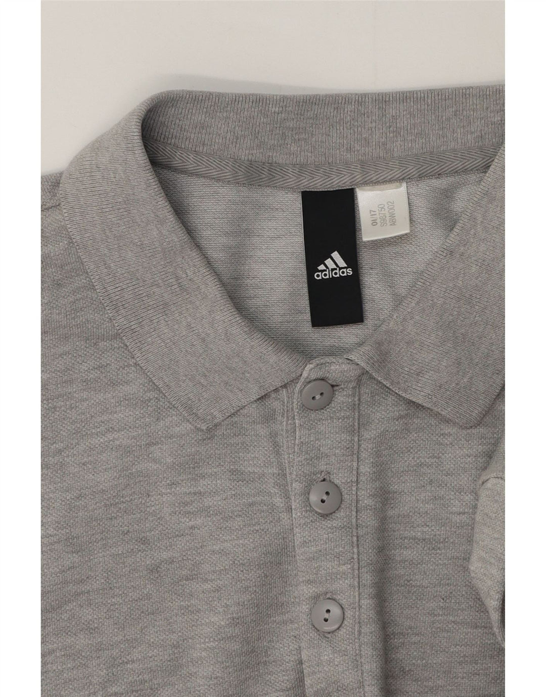 Polo Adidas Hombre Gris Medio Moteado