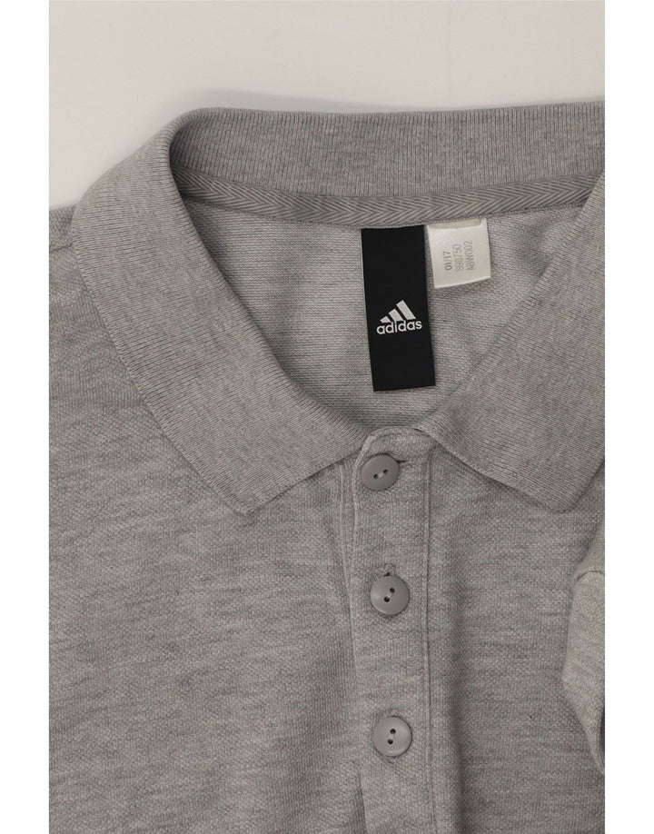 Polo Adidas Hombre Gris Medio Moteado