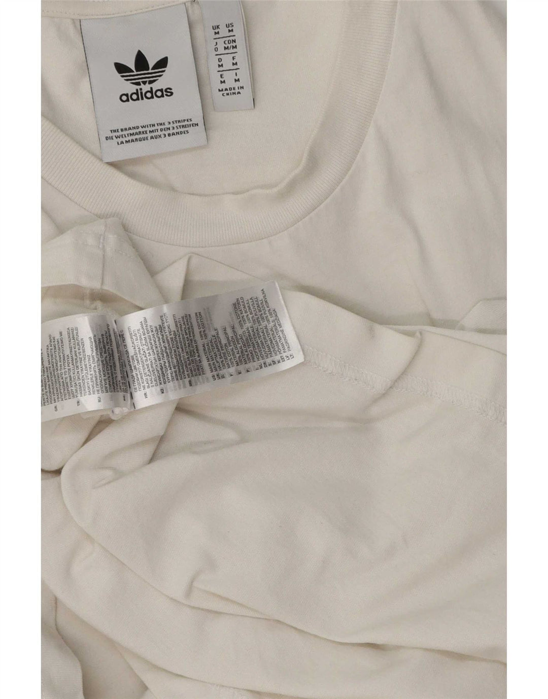Adidas - Camiseta gráfica para hombre, talla mediana, algodón blanco