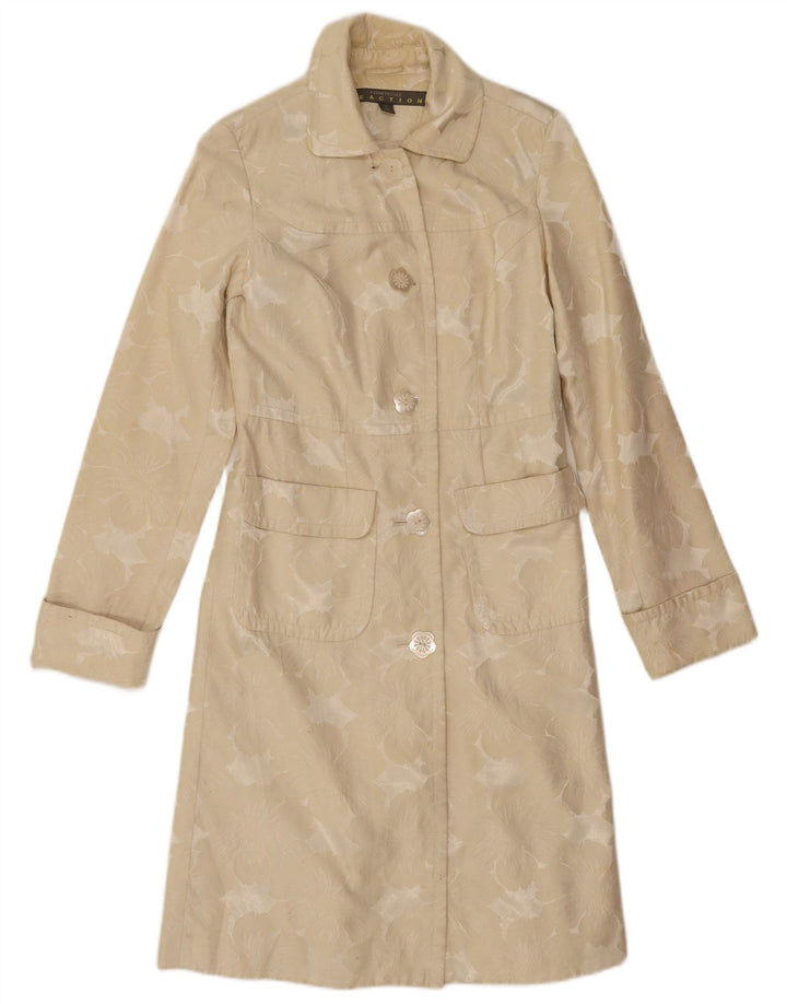 Kenneth Cole Abrigo para mujer Reino Unido 10 Pequeño Algodón floral beige