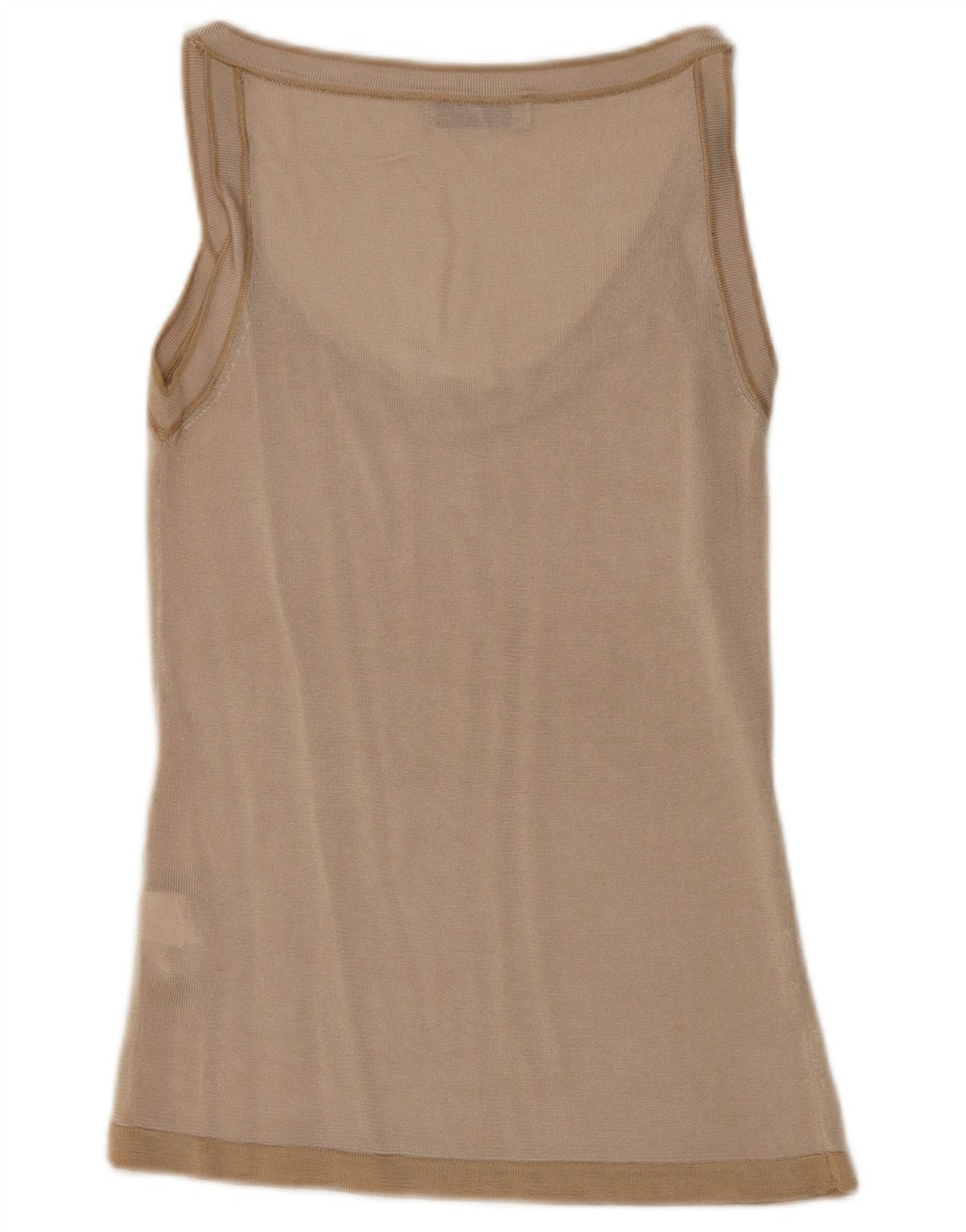 Zara Mujer Chaleco Top UK 42 Medio Viscosa Beige