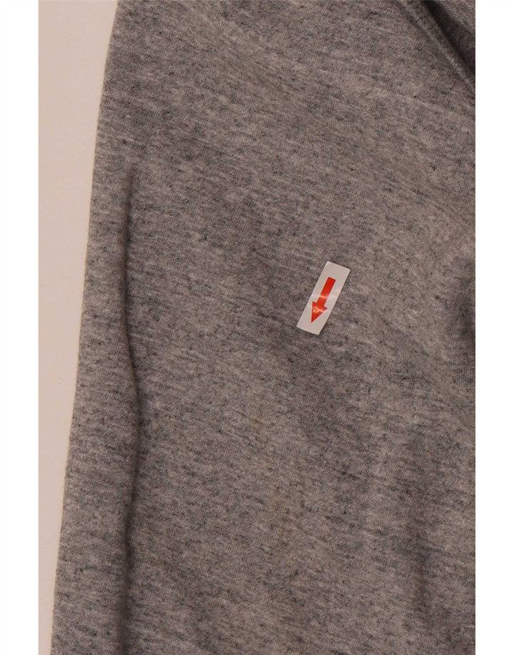 Jack Wills Sudadera con capucha y cremallera para hombre de algodón moteado gris medio