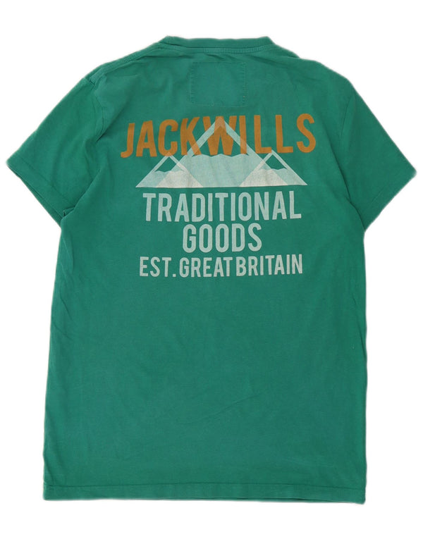 Jack Wills Camiseta gráfica para hombre Top XS Algodón verde
