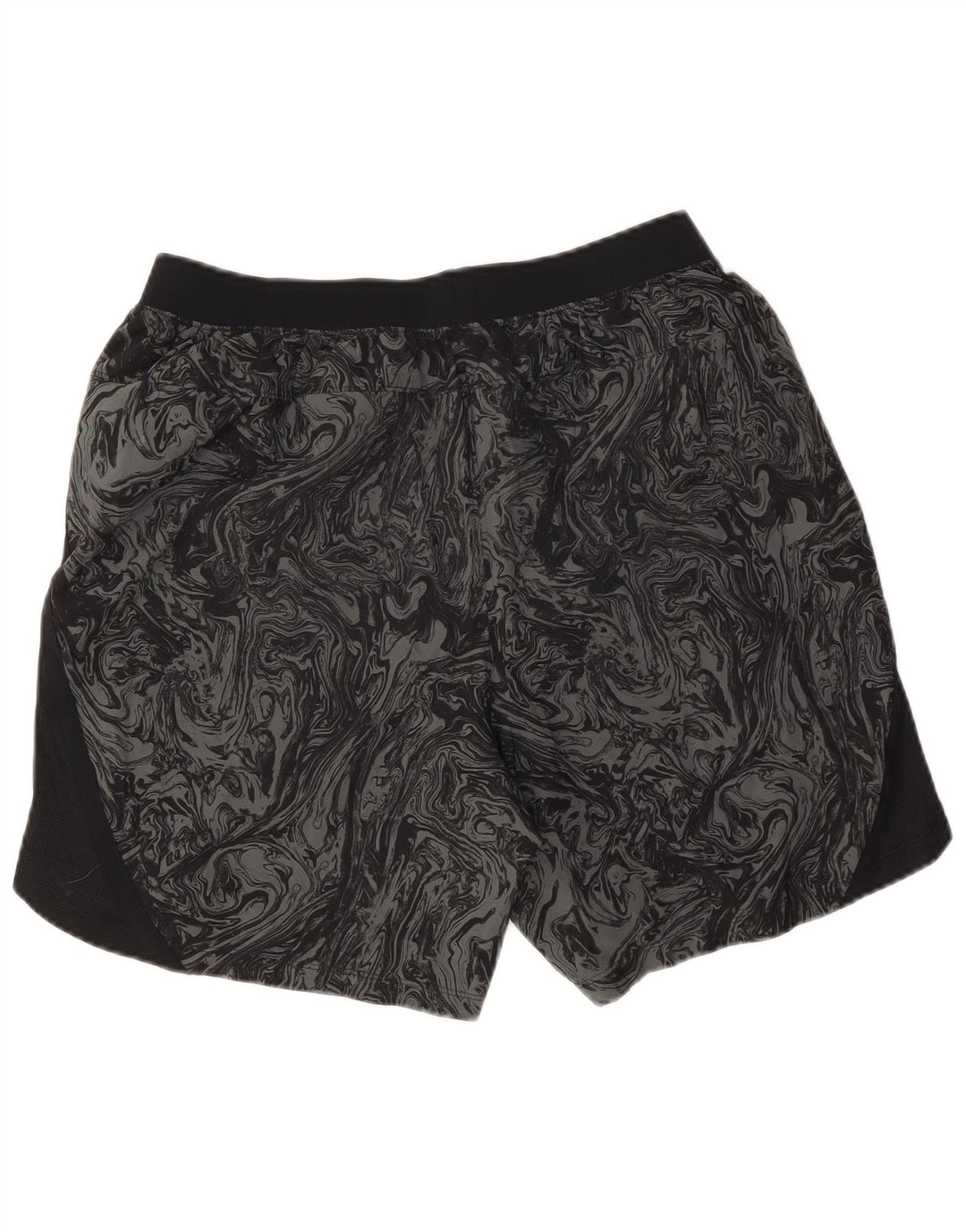 Under Armour Pantalones cortos deportivos con estampado abstracto para hombre, talla grande, negro