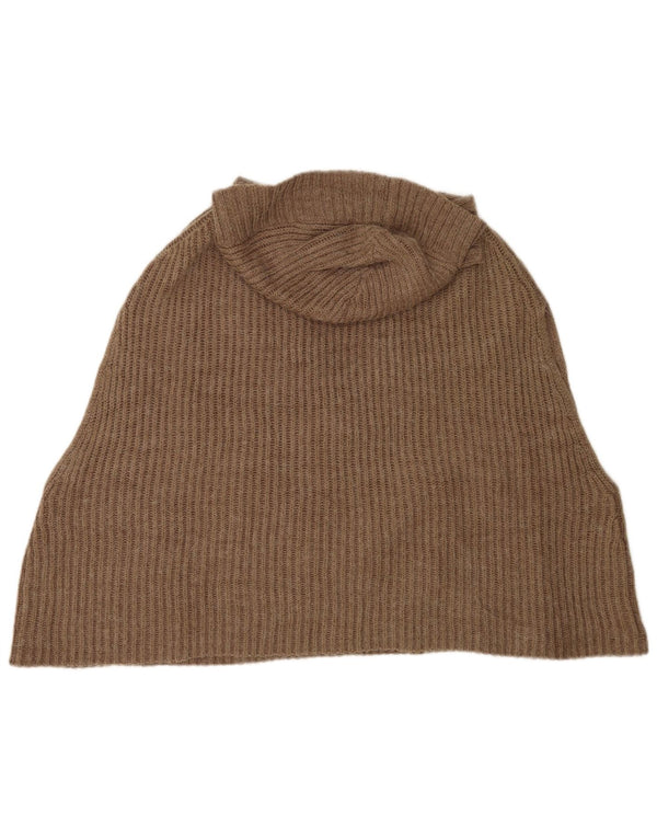 Oasis Poncho sin Mangas con Capucha para Mujer UK 10 Small Marrón Acrílico