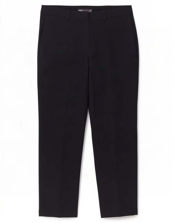 Marks & Spencer Pantalones de traje cortos para mujer UK 10 Small W30 L25 Azul marino