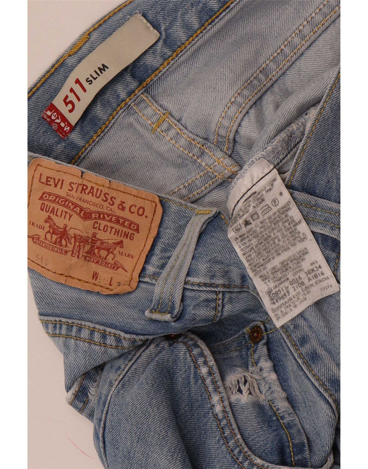 Levi's Hombre 511 Vaqueros Slim Desgastados W38 L34 Algodón Azul