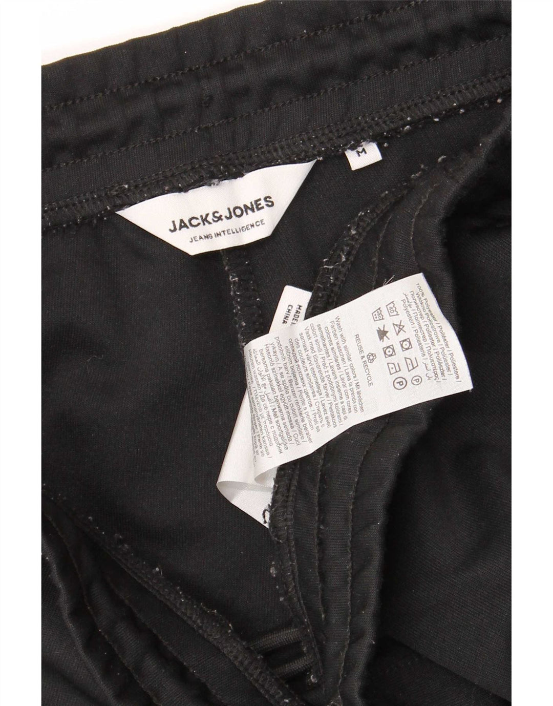 Jack & Jones Hombre Regular Sport Shorts Medium Negro Poliéster