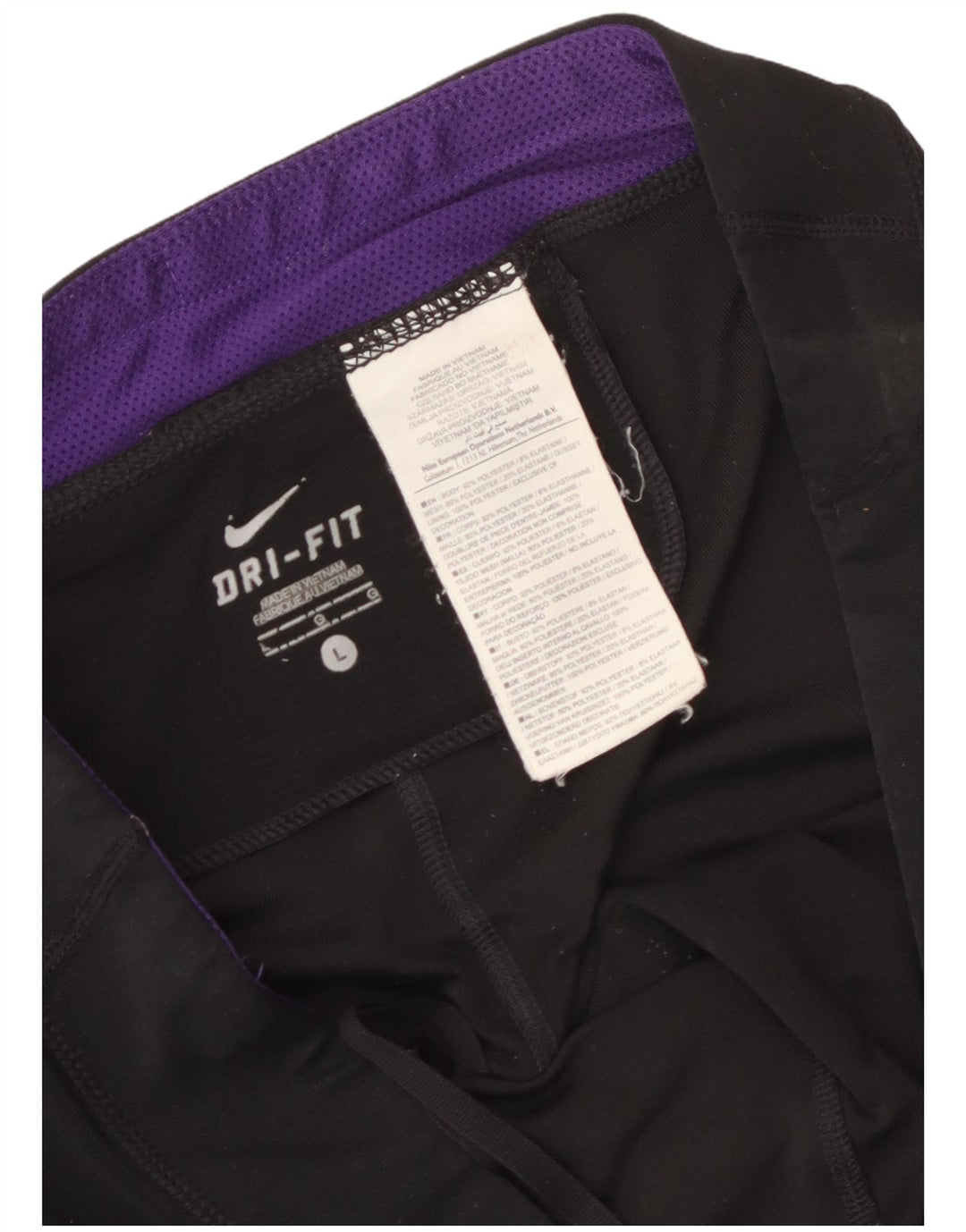 Nike Dri Fit Bermudas deportivas para mujer, talla 40, talla grande, poliéster negro