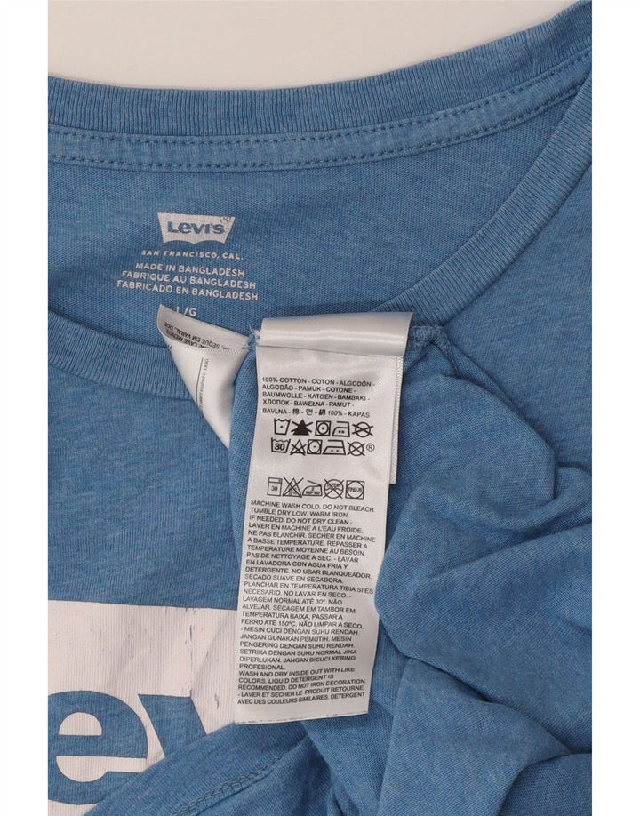 Levi's Camiseta gráfica para hombre Top grande de algodón azul