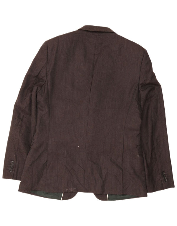 French Connection Chaqueta tipo blazer de 2 botones para hombre UK 42 XL Gris Lana Clásica
