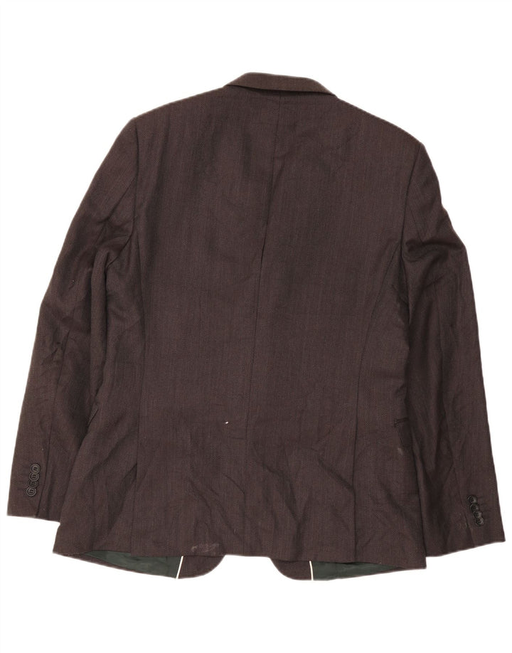 French Connection Chaqueta tipo blazer de 2 botones para hombre UK 42 XL Gris Lana Clásica