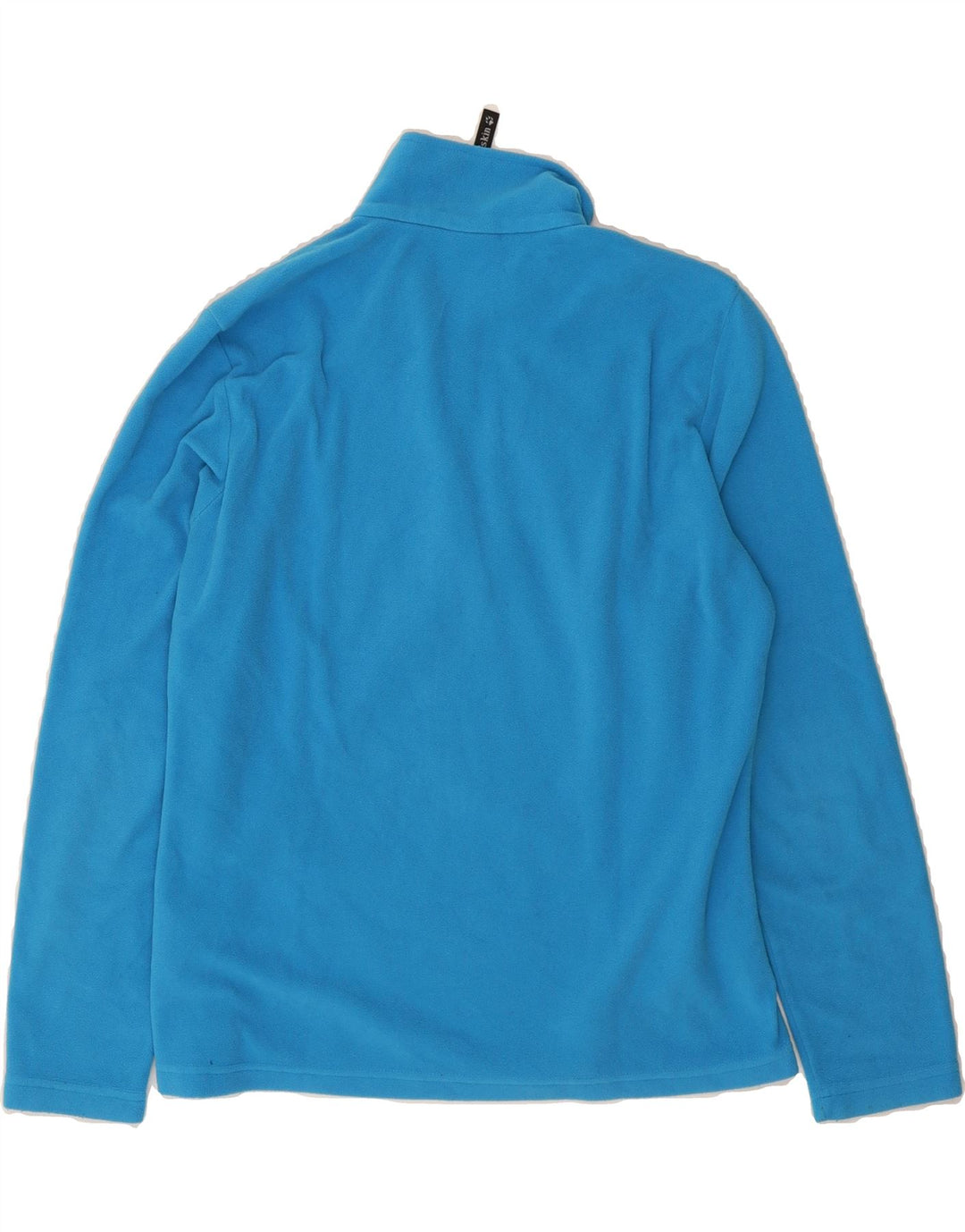 JACK WOLFSKIN Womens Zip Neck Fleece Jumper UK 16 Large  Blue Polyester Vintage Jack Wolfskin and Second-Hand Jack Wolfskin from Messina Hembry 