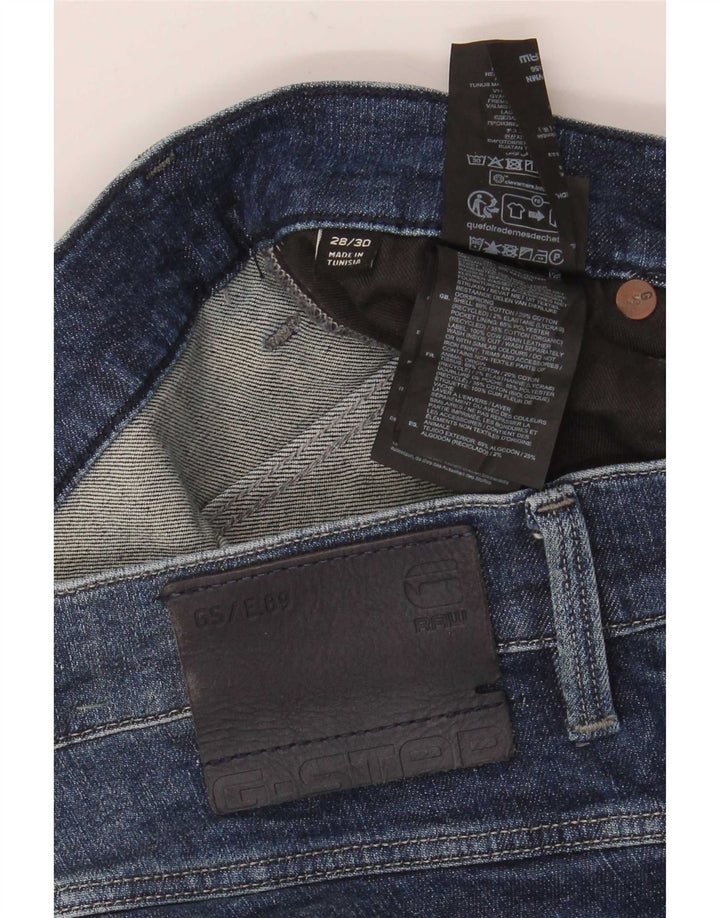 Vaqueros ajustados desgastados para mujer G-Star W28 L30 Algodón azul