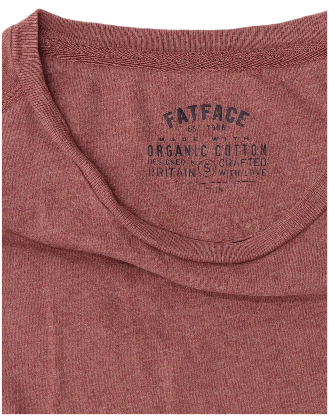 FAT FACE Camiseta Hombre Top Small Borgoña Algodón