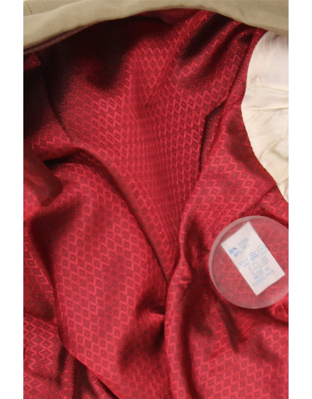 Vintage mujer doble pecho Blazer chaqueta Reino Unido 40 lana caqui grande