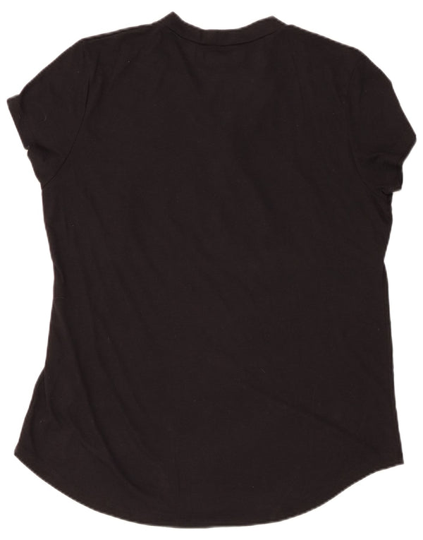 NFL - Camiseta gráfica para mujer New Orleans Saints, talla grande, algodón negro