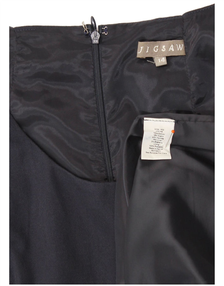 Vestido tubo sin mangas para mujer Jigsaw UK 44 Viscosa azul marino mediano