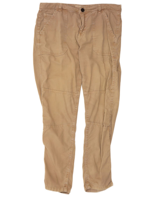 Pantalones informales para mujer Fat Face UK 12 Medium W34 L29 Algodón beige