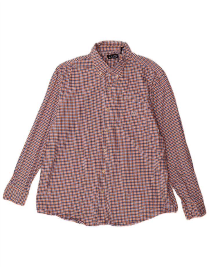 Chaps Camisa de franela para hombre XL Algodón a cuadros azul