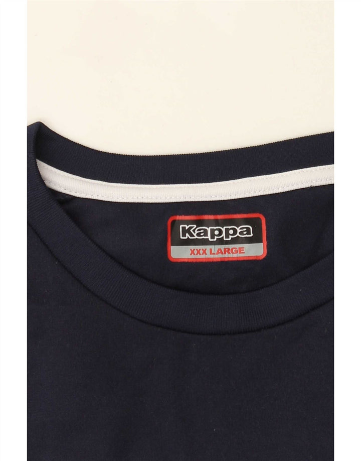 Kappa Hombre Sudadera Jumper 3XL Azul Marino Colorblock
